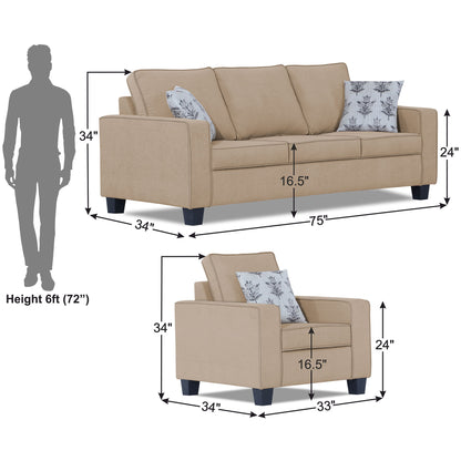 Adorn India Camden 5 Seater 3-1-1 Sofa Set