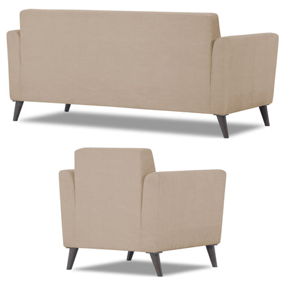 Adorn India Daniel 3+1+1 5 Seater Sofa Set (Beige) (3 Year Warranty)