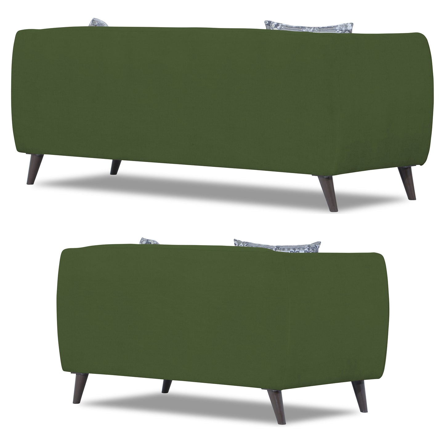 Adorn India Mason 3+2 5 Seater Sofa Set (Aqua Blue)
