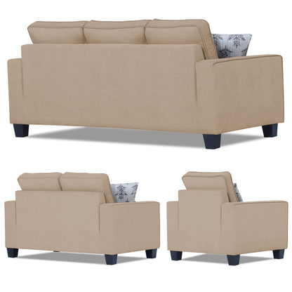 Adorn India Camden 3+2+1 6 Seater Sofa Set (Aqua Blue) (3 Year Warranty)