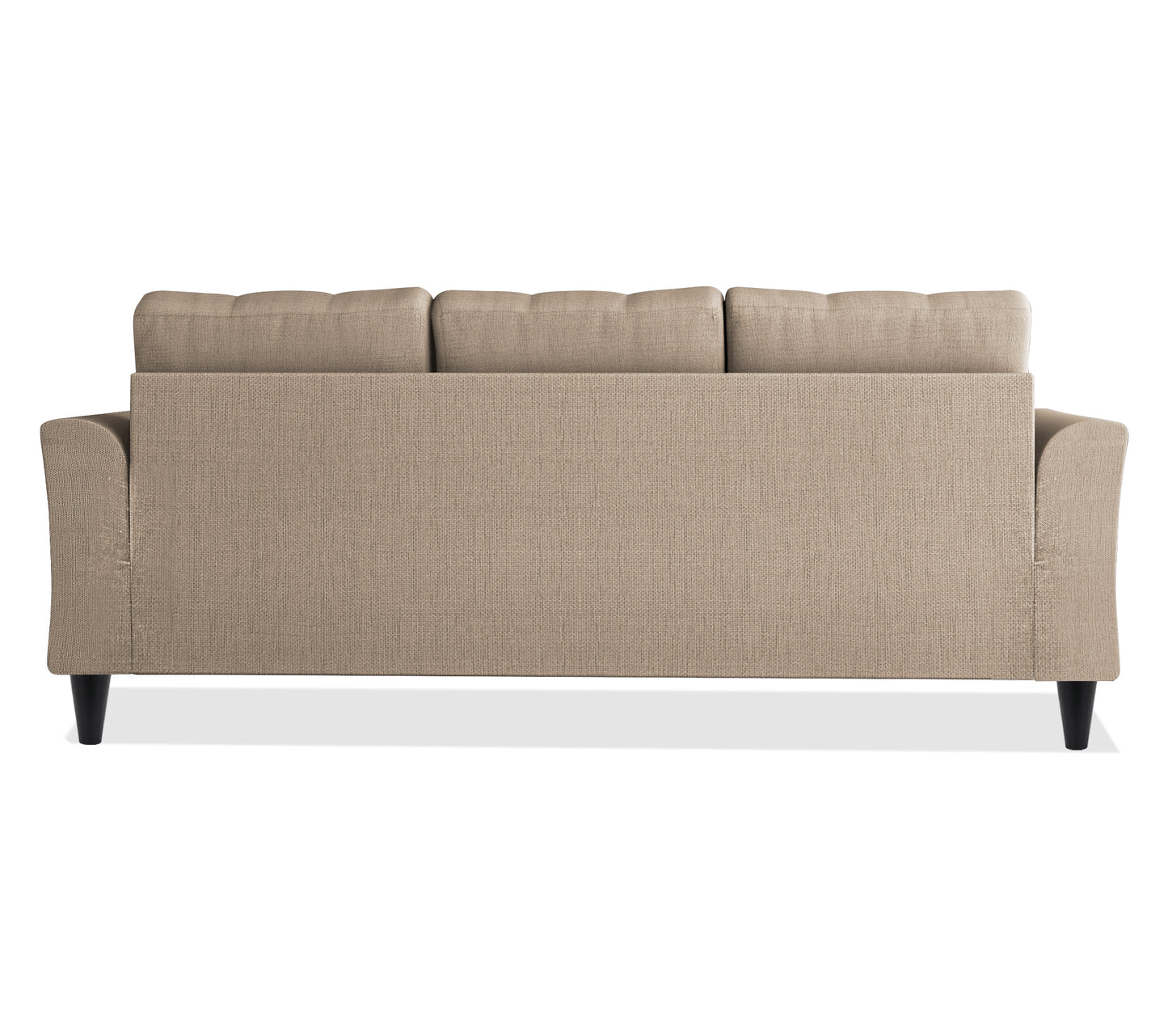 Adorn India Maddox Tufted 3 Seater Sofa (Beige) (3 Year Warranty)