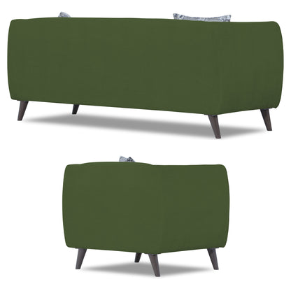 Adorn India Mason 3+1+1 5 Seater Sofa Set (Aqua Blue)