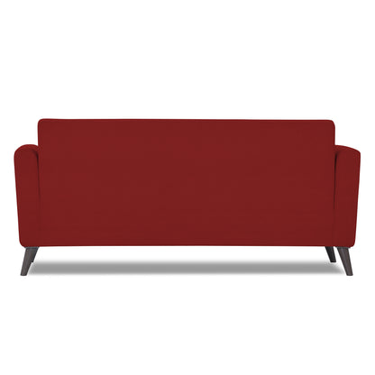 Adorn India Dannis 3 Seater Sofa (Red) (3 Year Warranty)