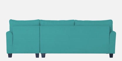 Adorn India Moris L Shape 6 Seater Sofa Set RHS (Aqua Blue) (3 Year Warranty)