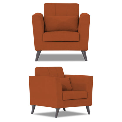 Adorn India Daniel 3+2+1 6 Seater Sofa Set (Rust) (3 Year Warranty)