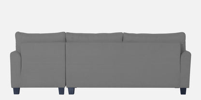 Adorn India Moris L Shape 6 Seater Sofa Set RHS (Grey) (3 Year Warranty)