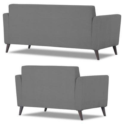 Adorn India Dannis 3+2 5 Seater Sofa Set (Grey) (3 Year Warranty)