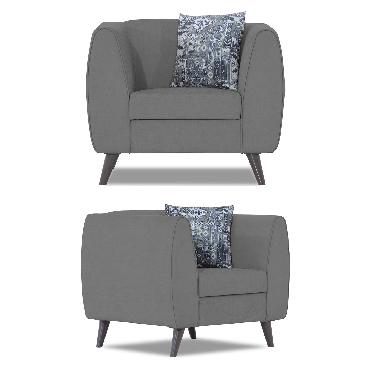Adorn India Mason 3+2+1 6 Seater Sofa Set (Aqua Blue)