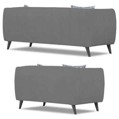 Adorn India Mason 3+2 5 Seater Sofa Set (Aqua Blue)