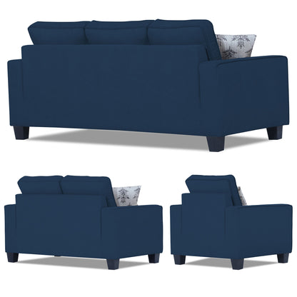 Adorn India Camden 3+2+1 6 Seater Sofa Set (Aqua Blue) (3 Year Warranty)