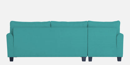 Adorn India Moris L Shape 6 Seater Sofa Set LHS (Aqua Blue) (3 Year Warranty)