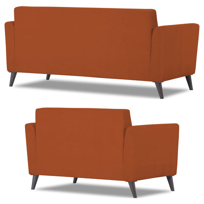 Adorn India Daniel 3+2 5 Seater Sofa Set (Rust) (3 Year Warranty)