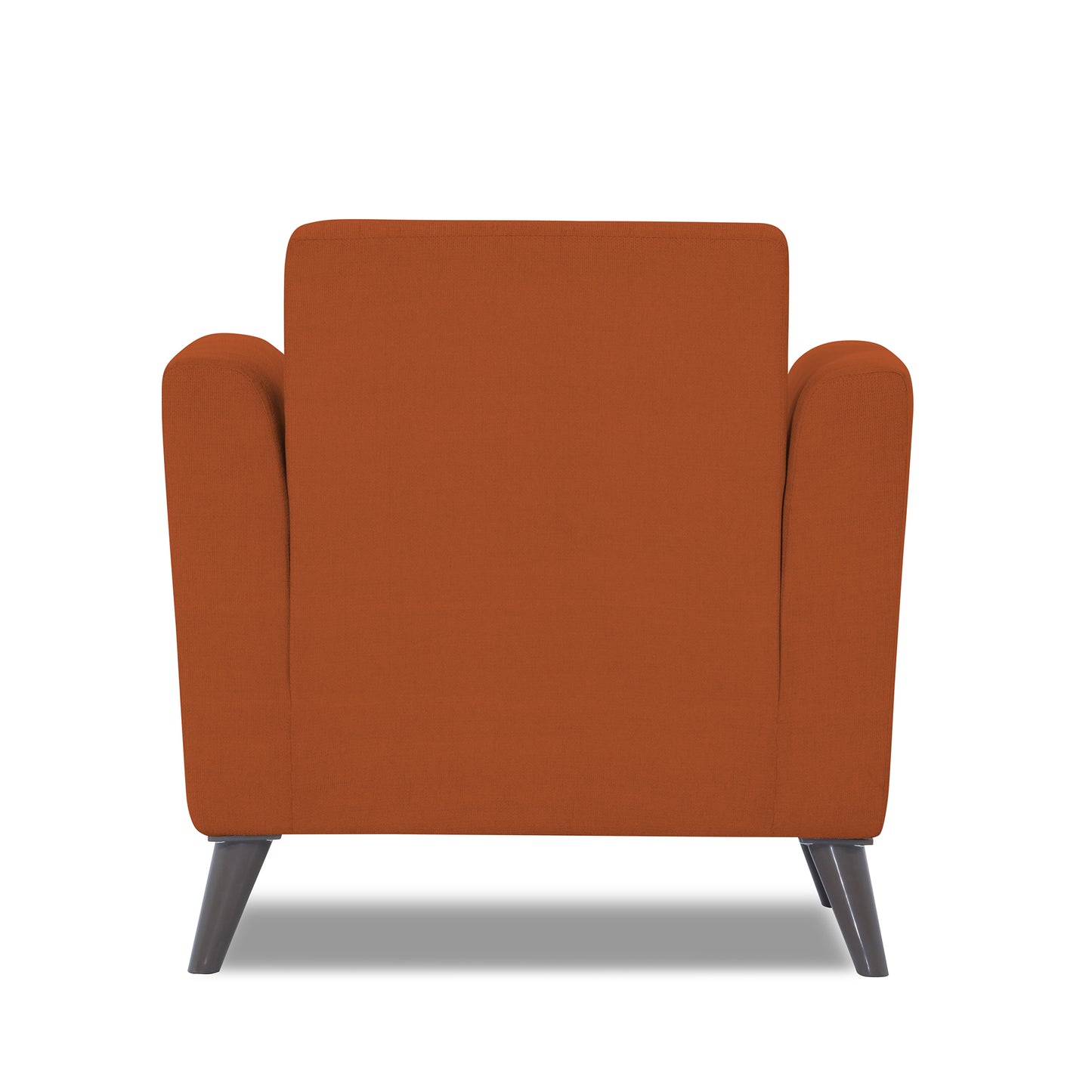 Adorn India Daniel 1 Seater Sofa (Rust) (3 Year Warranty)