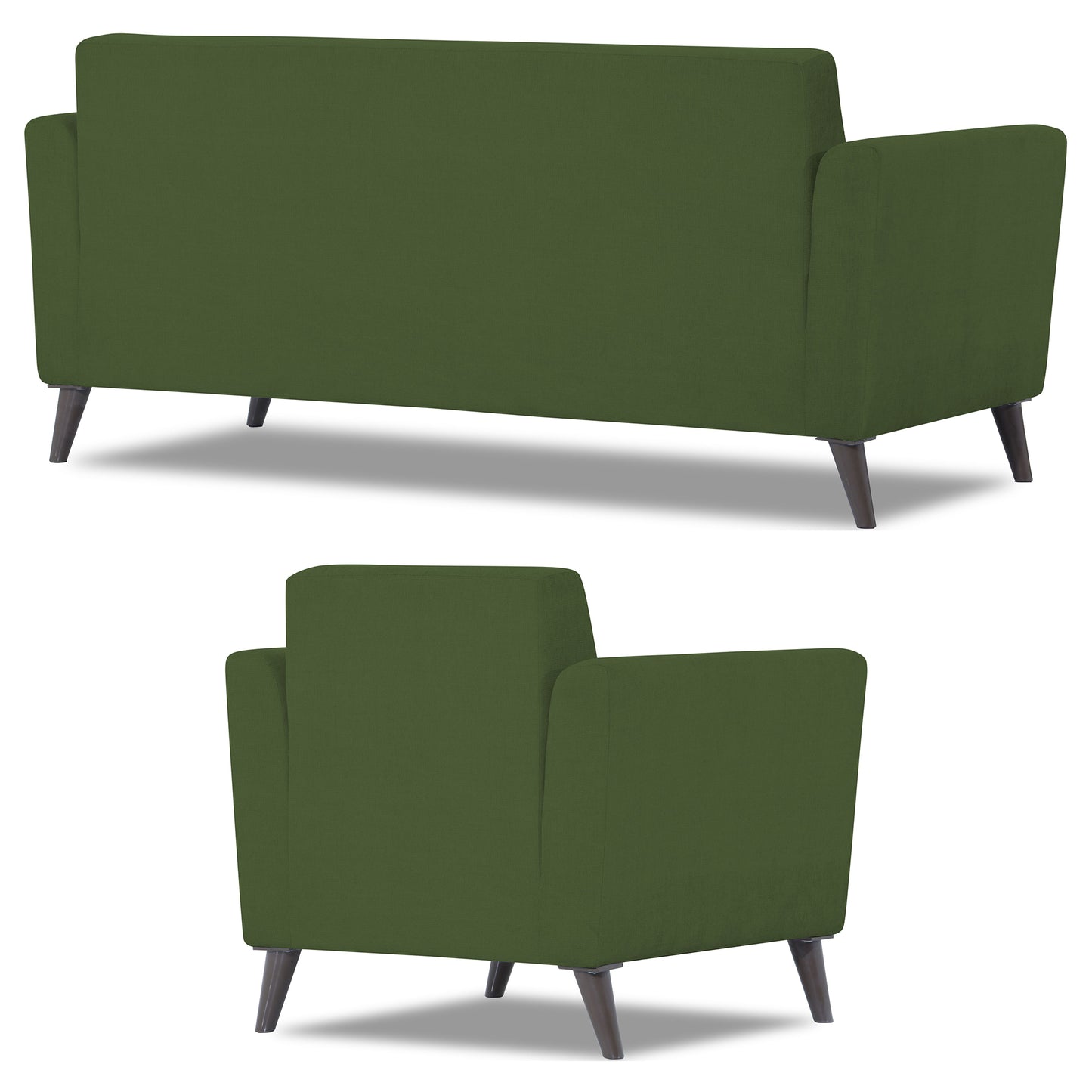 Adorn India Daniel 3+1+1 5 Seater Sofa Set (Green) (3 Year Warranty)