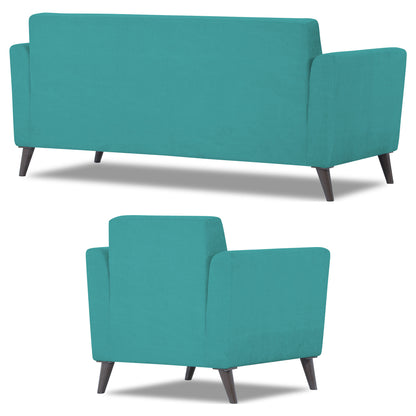 Adorn India Dannis 3+1+1 5 Seater Sofa Set (Aqua Blue) (3 Year Warranty)