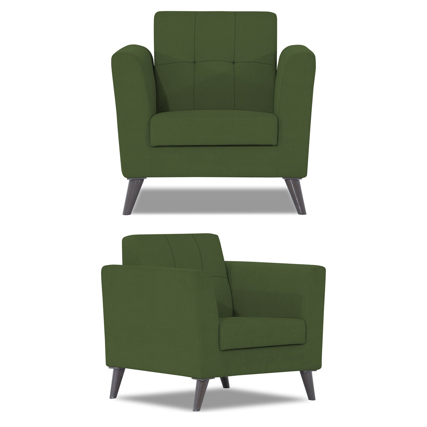 Adorn India Dannis 3+2+1 6 Seater Sofa Set (Green) (3 Year Warranty)