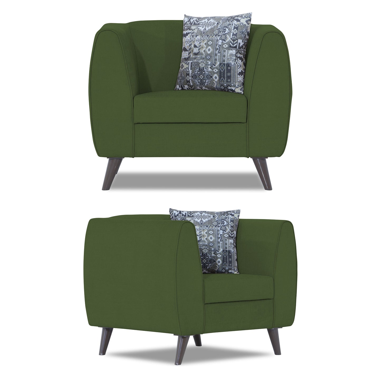 Adorn India Mason 3+2+1 6 Seater Sofa Set (Aqua Blue)