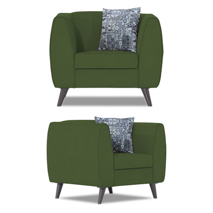 Adorn India Mason 3+2+1 6 Seater Sofa Set (Aqua Blue)