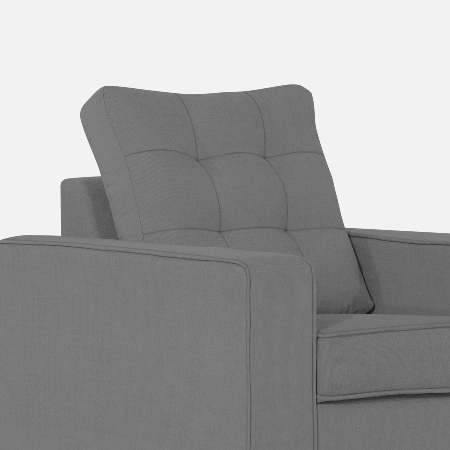 Adorn India Raptor 1 Seater Sofa (Grey)