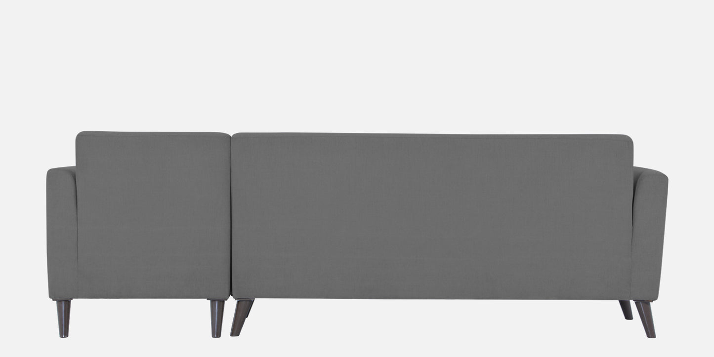 Adorn India Daniel L Shape 6 Seater Sofa Set RHS (Grey) (3 Year Warranty)