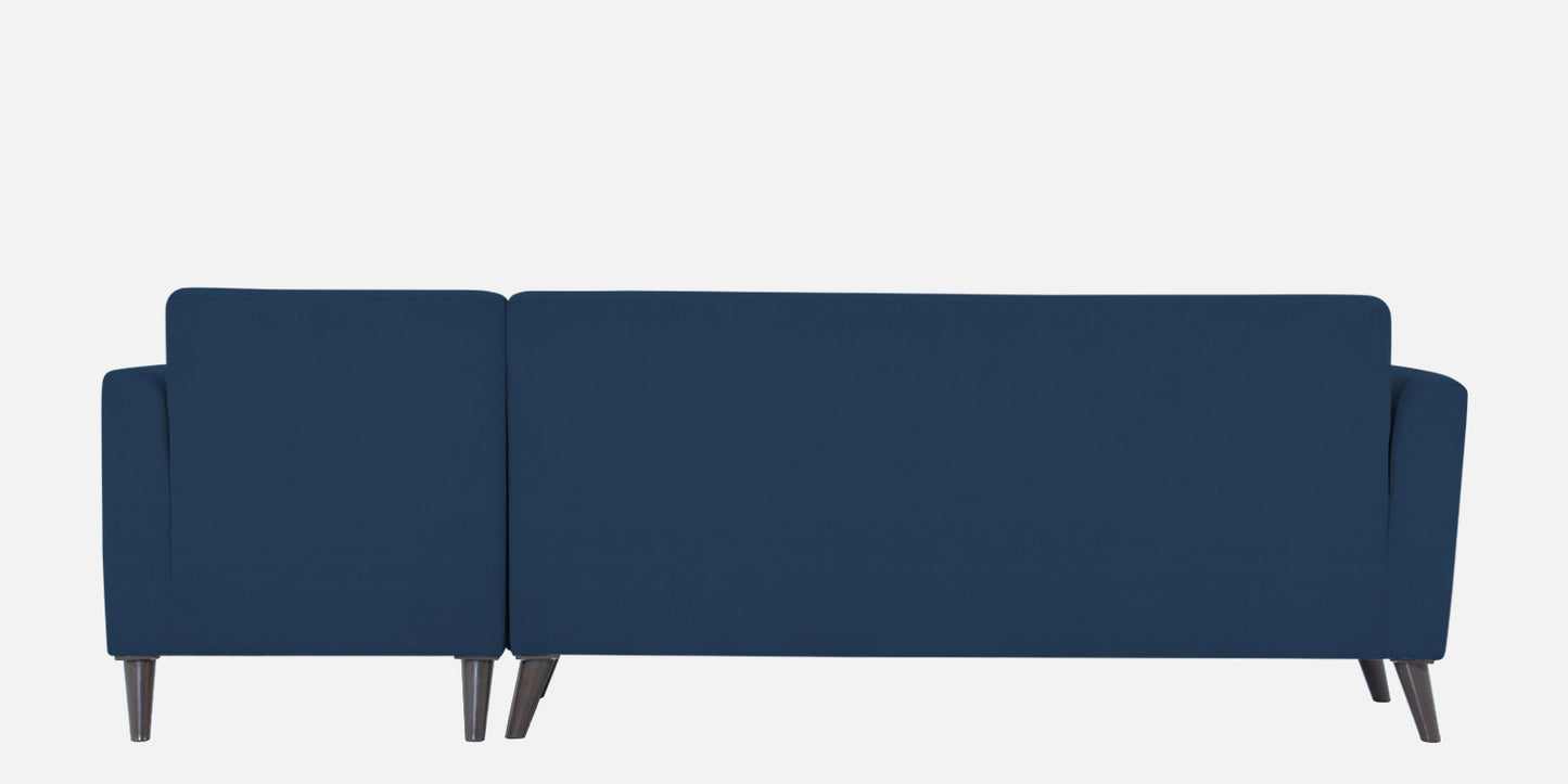 Adorn India Daniel L Shape 6 Seater Sofa Set RHS (Blue) (3 Year Warranty)
