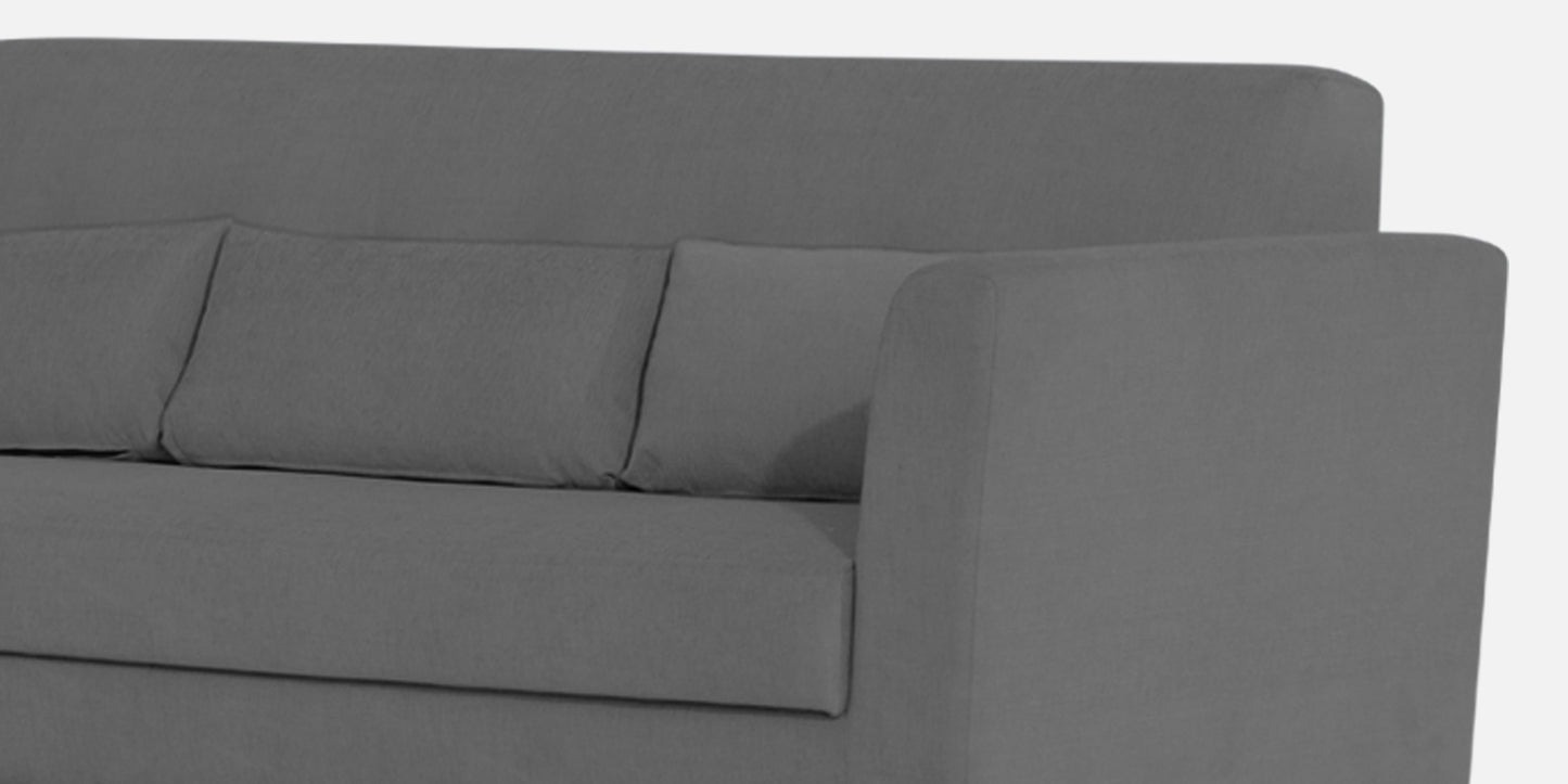 Adorn India Daniel L Shape 6 Seater Sofa Set LHS (Grey) (3 Year Warranty)
