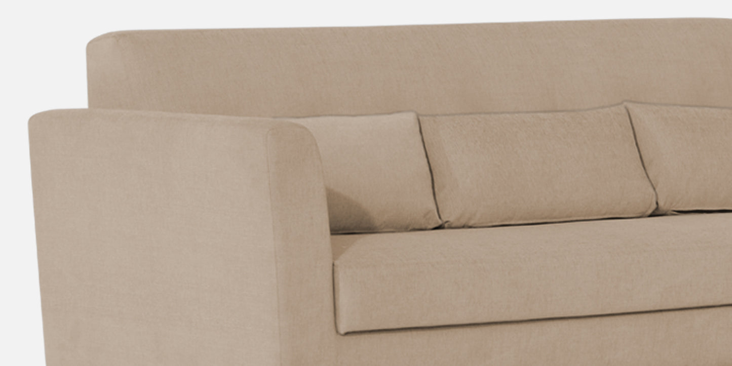 Adorn India Daniel L Shape 6 Seater Sofa Set RHS (Beige) (3 Year Warranty)
