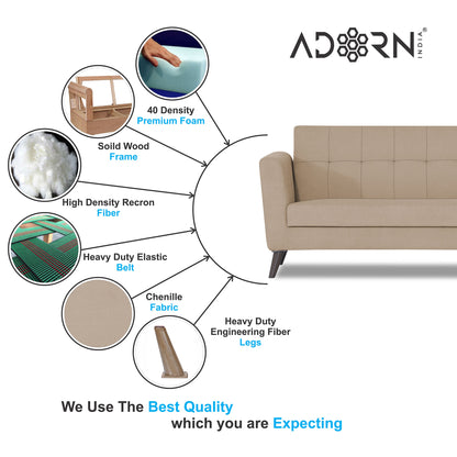 Adorn India Dannis 3+2 5 Seater Sofa Set