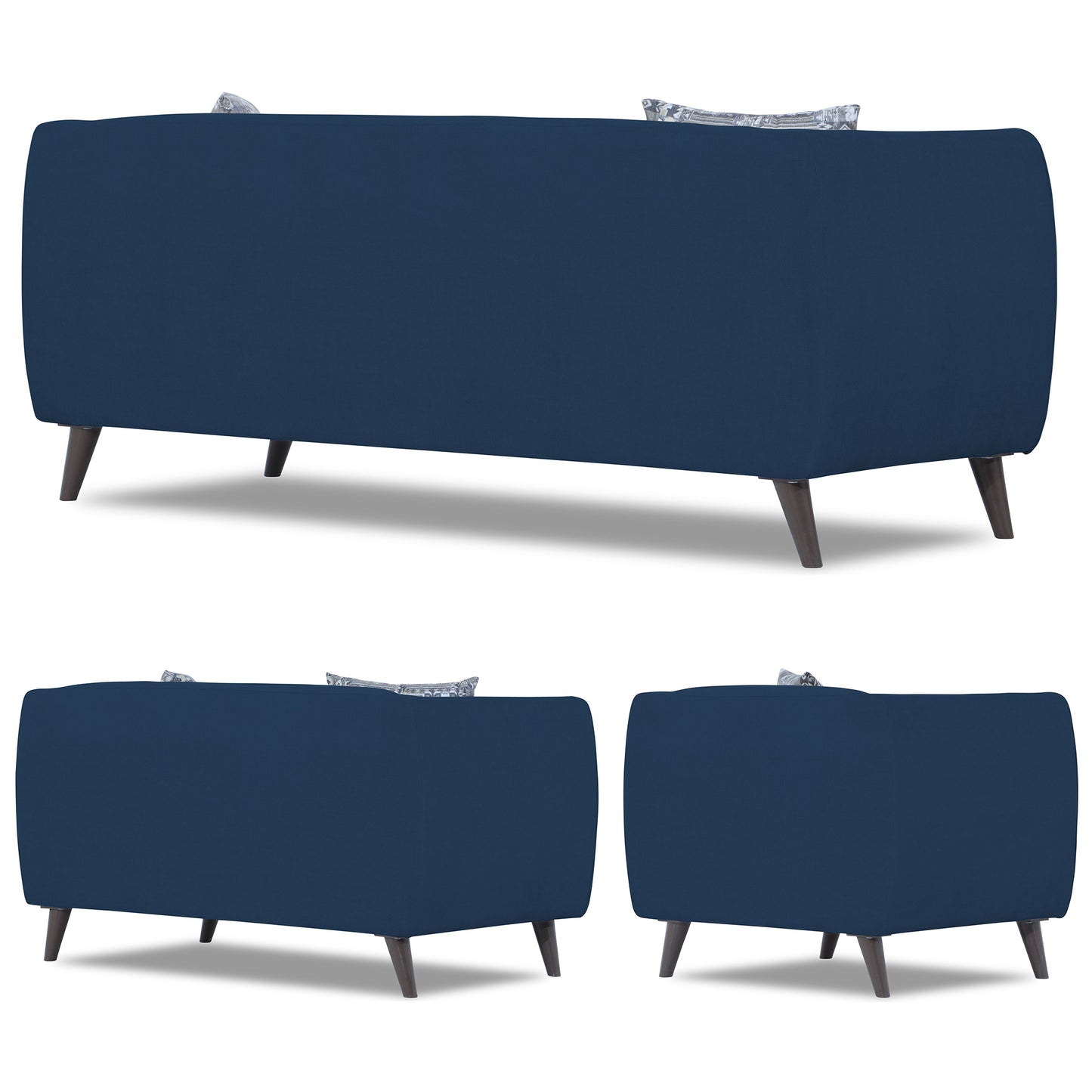 Adorn India Mason 3+2+1 6 Seater Sofa Set (Aqua Blue)