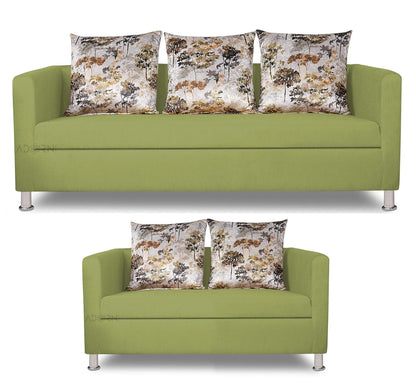 Adorn India Alita 3+2 Compact 5 Seater Sofa Set (Green)