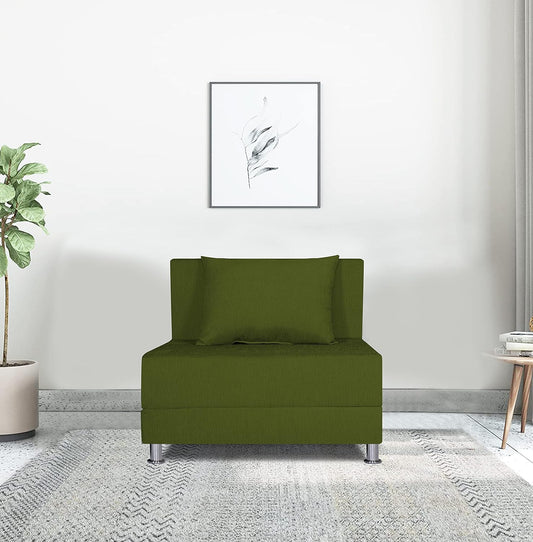 Adorn India Easy Alyn Plus Decent 2 Seater Sofa Cum Bed (3x6) (Green)(1 Year Warranty)