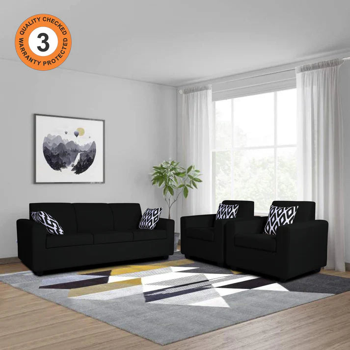 Adorn India Hallton Plain 2 Seater Sofa (Beige) (3 Year Warranty)