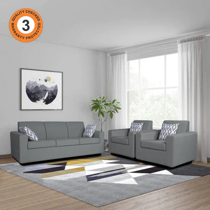 Adorn India Hallton Plain 2 Seater Sofa (Beige) (3 Year Warranty)