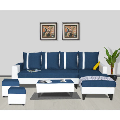 Adorn India Hallton Plain 2 Seater Sofa (Beige) (3 Year Warranty)