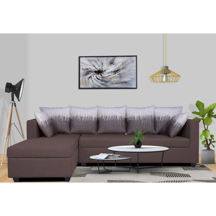 Adorn India Hallton Plain 2 Seater Sofa (Beige) (3 Year Warranty)
