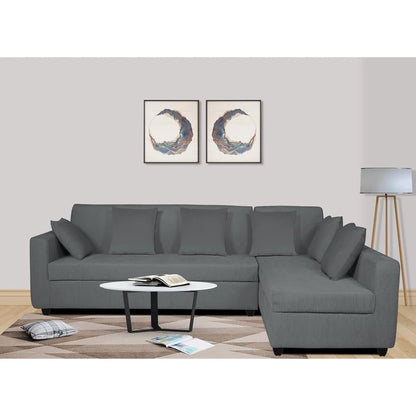 Adorn India Hallton Plain 2 Seater Sofa (Beige) (3 Year Warranty)