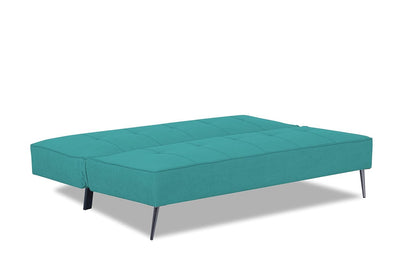 Adorn India Benjamin 3 Seater Sofa Cum Bed (Aqua Blue) (3 Year Warranty)