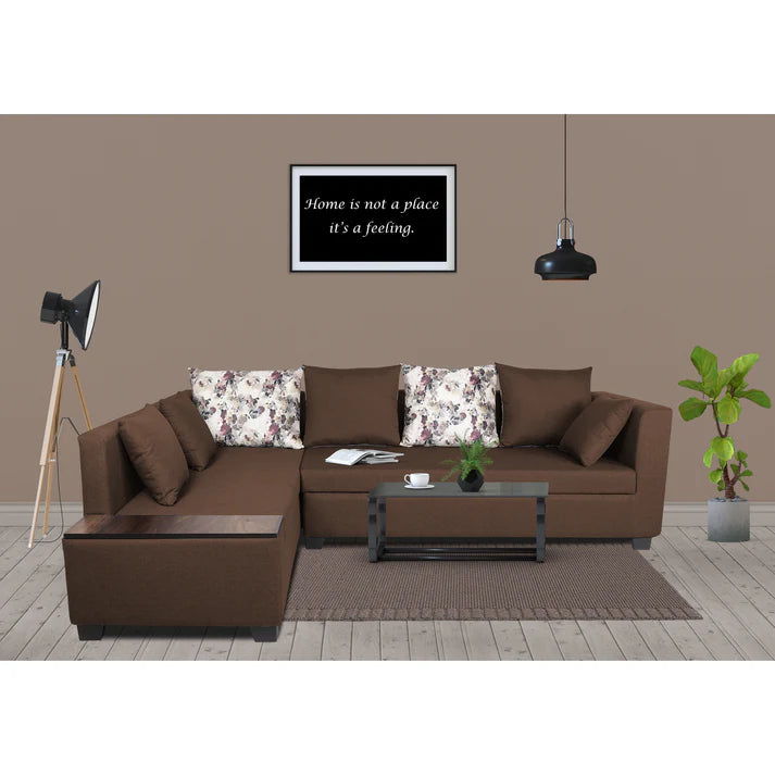 Adorn India Hallton Plain 2 Seater Sofa (Beige) (3 Year Warranty)