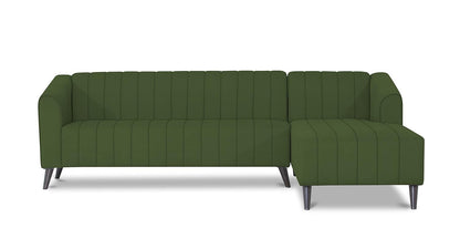 Adorn India Premium Laurel L Shape 6 Seater Sofa Set (RHS) (Green) (3 Year Warranty)