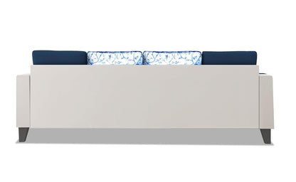 Adorn India Ashley Digital Print Leatherette Fabric L Shape 5 Seater Sofa Set RHS (Blue & White) (3 Year Warranty)