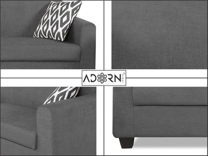 Adorn India Blazer 3-1-1 5 Seater Sofa Set (Grey)