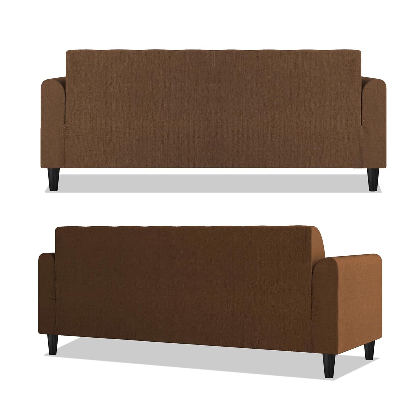 Adorn India Rio Elegant L Shape 4 Seater Sofa Set (Brown) (3 Year Warranty)