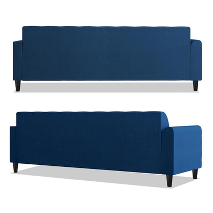 Adorn India Rio Elegant L Shape 5 Seater Sofa Set (RHS) (Blue) (3 Year Warranty)