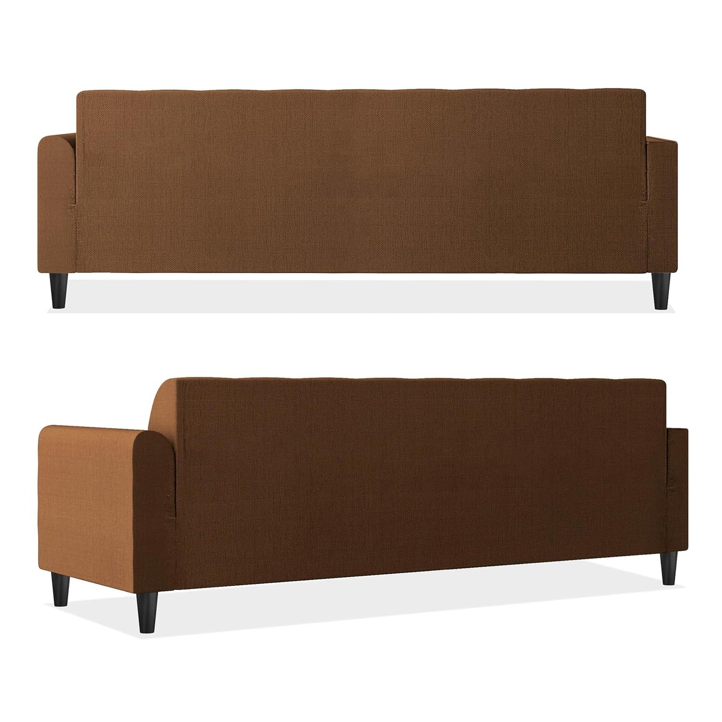Adorn India Rio Elegant L Shape 5 Seater Sofa Set (LHS) (Brown) (3 Year Warranty)