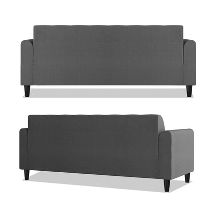 Adorn India Rio Elegant L Shape 4 Seater Sofa Set (Grey) (3 Year Warranty)