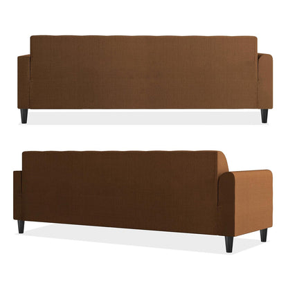 Adorn India Rio Elegant L Shape 5 Seater Sofa Set (RHS) (Brown) (3 Year Warranty)