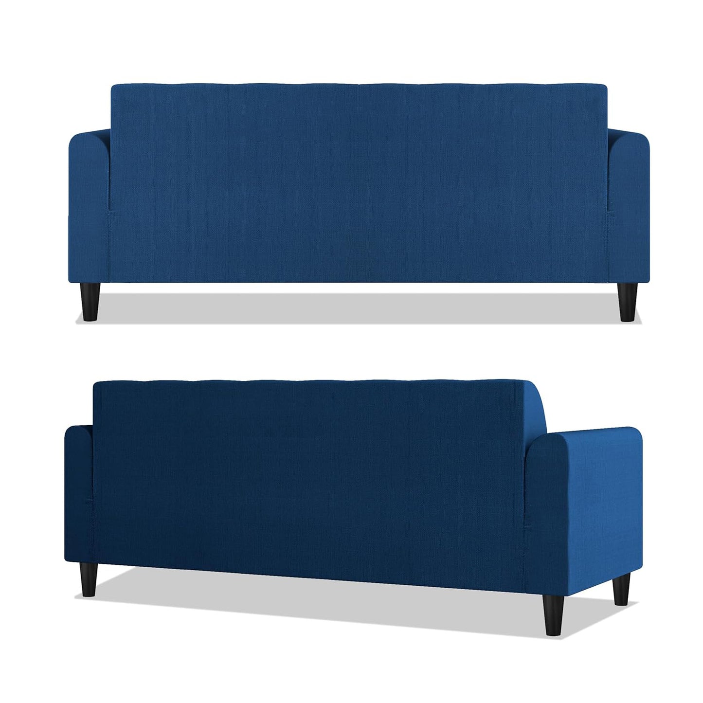 Adorn India Rio Elegant L Shape 4 Seater Sofa Set (Blue) (3 Year Warranty)