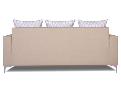 Adorn India Anigma 3 Seater Sofa (Beige)