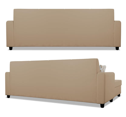 Adorn India Monteno L Shape 5 Seater Sofa Set LHS(Beige) (3 Year Warranty)