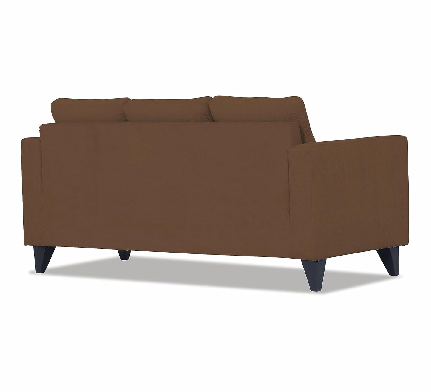Adorn India Chandler Plus 3 Seater Sofa (Brown) (3 Year Warranty)